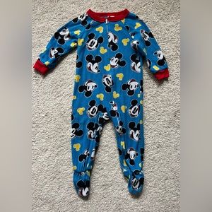 Boys 2T Disney Mickey Mouse fleece zipper sleeper